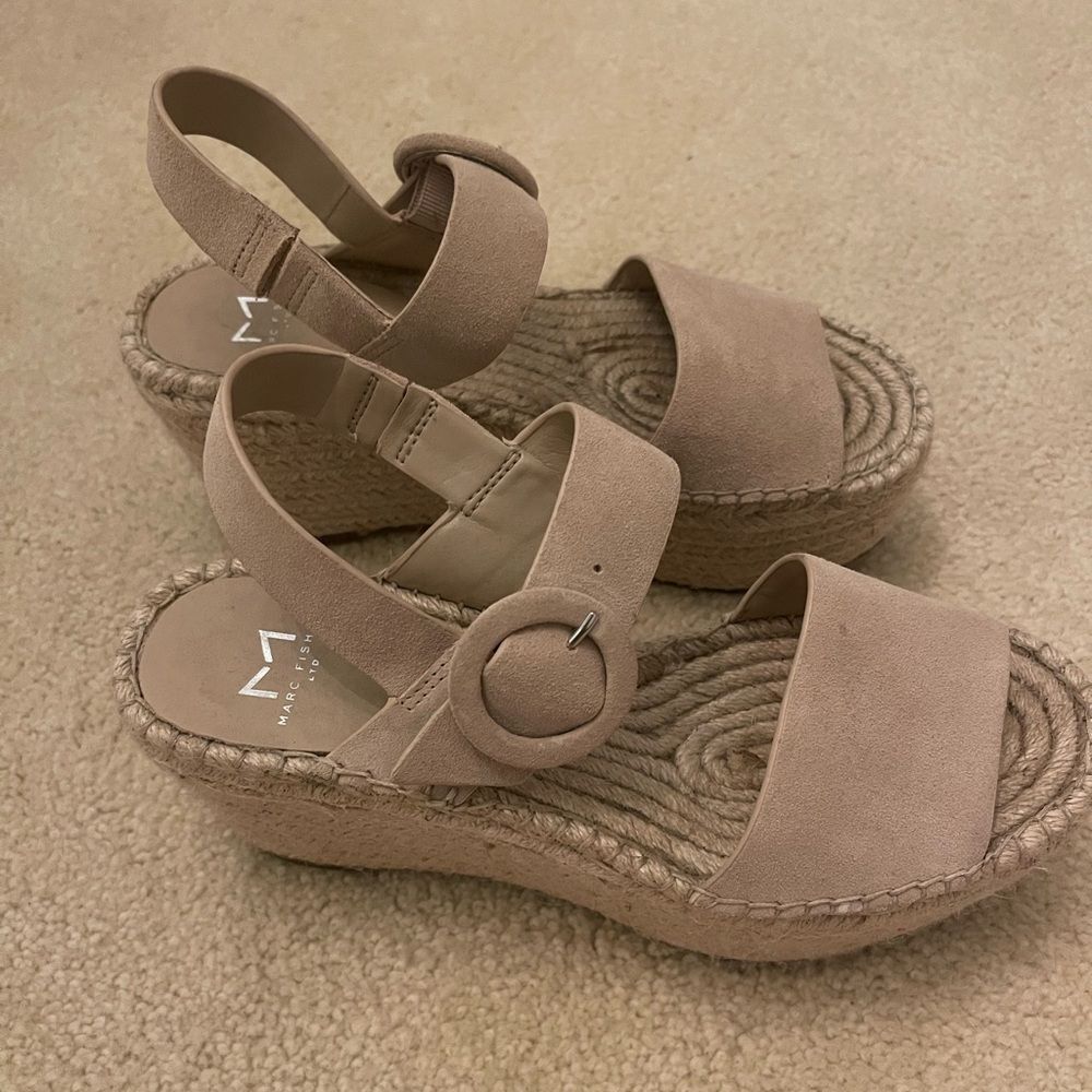 EUC Marc Fisher Rex Platform Espadrille Wedge Sandal - Picture 9 of 11